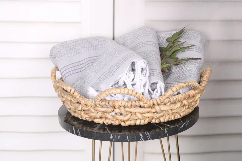 Extra large Turkish bath towel, Turkish Towel USA, Yoga Towel, Fouta towel, 70x36 Linen Striped Towel, Wedding Day Gift For Bride, Lightweight towel - 5