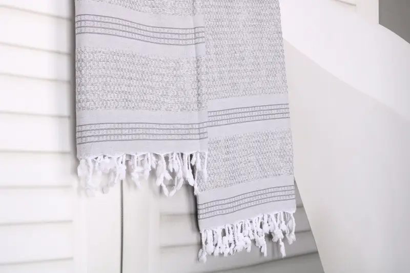Extra large Turkish bath towel, Turkish Towel USA, Yoga Towel, Fouta towel, 70x36 Linen Striped Towel, Wedding Day Gift For Bride, Lightweight towel - 8