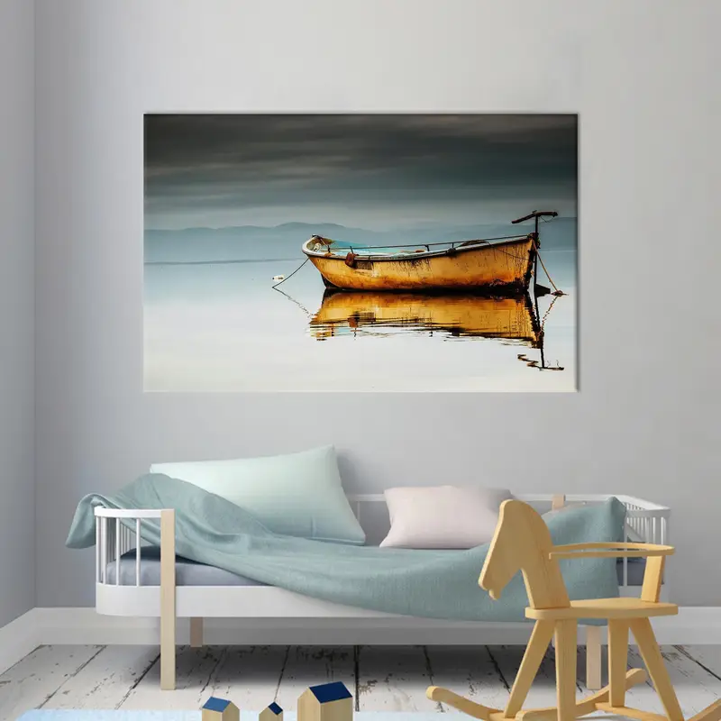 Boat Landscape, Sea Landscape, Coastal Canvas Art, Landscape Artwork, Wall Hanging Art, Sea Wall Art, Home Decor Art, Sea Lover Gift - 1