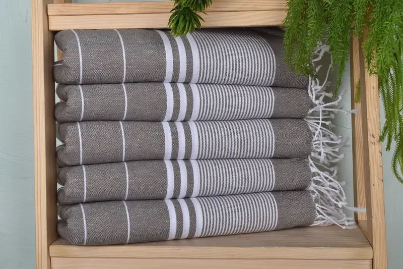 40x24 Cotton Striped Towel, Decorative Towel, Holiday Towel, Personalized Gifts, Travel Towel, Bridesmaid Gifts, Wedding Favors, Gift For Coworker - 1