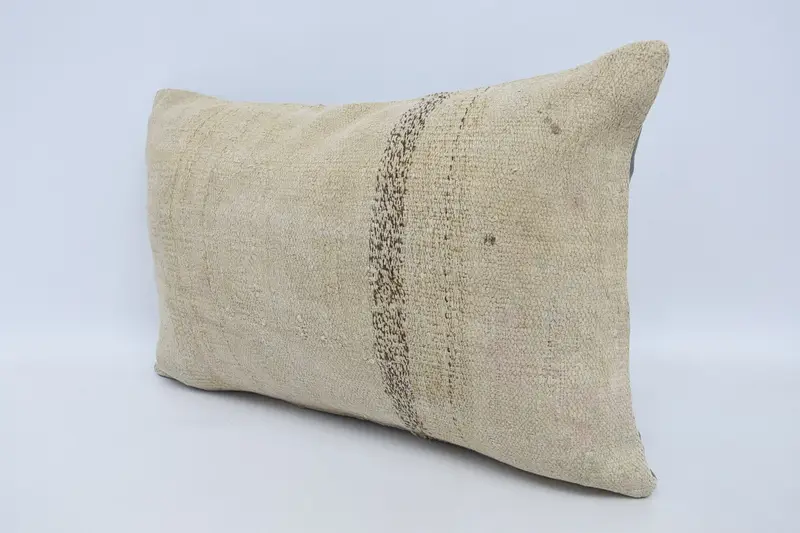 Home Decor Pillow, Vintage Kilim Throw Pillow, Cushion Case, Vintage Throw Cushion Case, 16x24 Beige Pillow Cover, Vintage Kilim Pillow - 4
