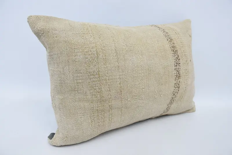 Home Decor Pillow, Vintage Kilim Throw Pillow, Cushion Case, Vintage Throw Cushion Case, 16x24 Beige Pillow Cover, Vintage Kilim Pillow - 3
