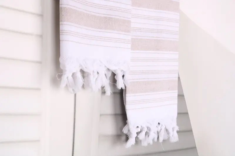 Organic towel, Beach Wedding Favor, Sand-resistant towel, Wedding Shower Gift, 68x32 Cotton Striped Towel, Kids Beach Towel, Bridesmaid Gift - 8