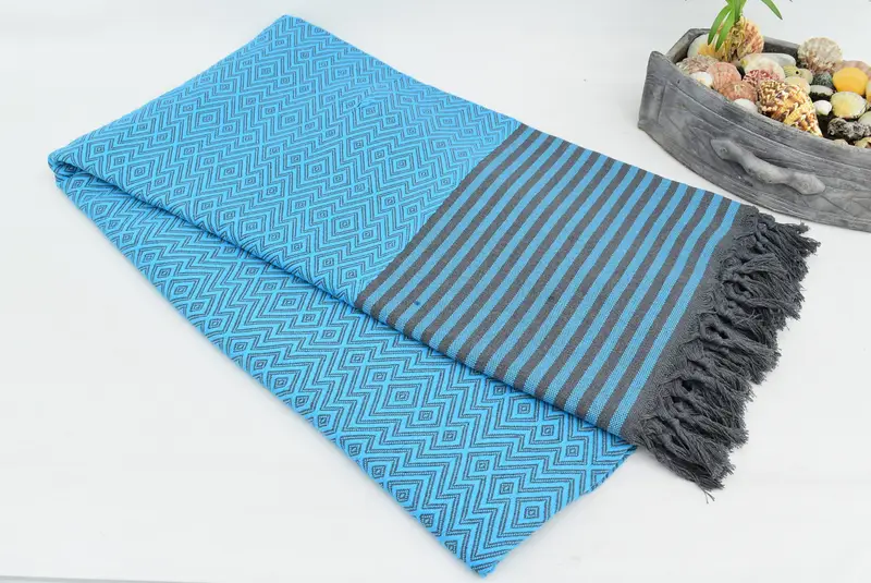 Boho Throw Blankets, Home Gift, Personalized Gifts, Organic Throw, 104x80 Linen Diamond Towel, Beach Theme Bachelorette Party, Throw Blanket Couch - 4