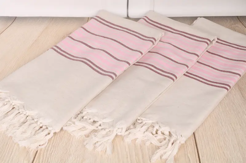 Bachelorette Party Decorations, Wedding Shower Gift, Housewarming Gift, Bridesmaid Towel, 70x40 Linen Striped Towel, Absorbent Turkish towel - 6