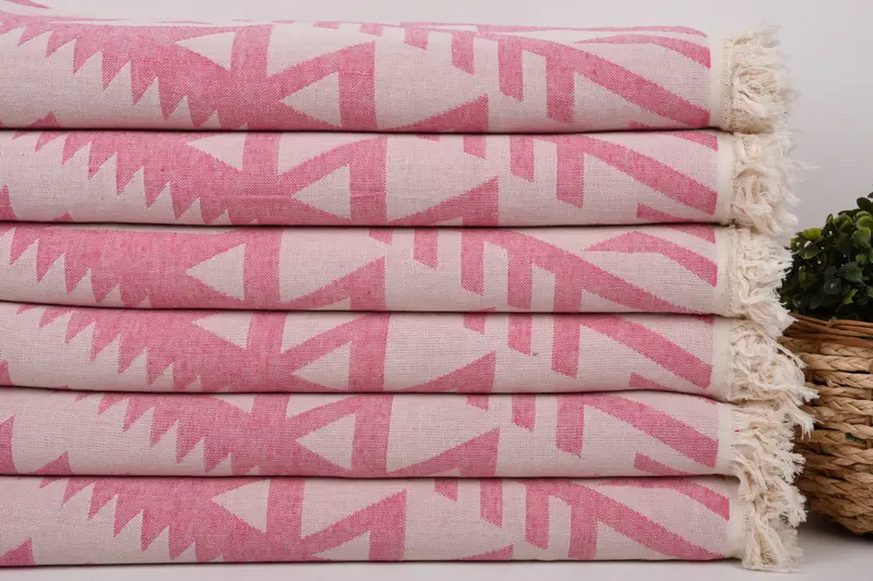 Travel towel, Friends Beach Towel, Lightweight Turkish towel, Turkish Bath Towel Set, Maid Of Honor Gift, Summer Gift, 76x40 Cotton Geometric Towel - 2