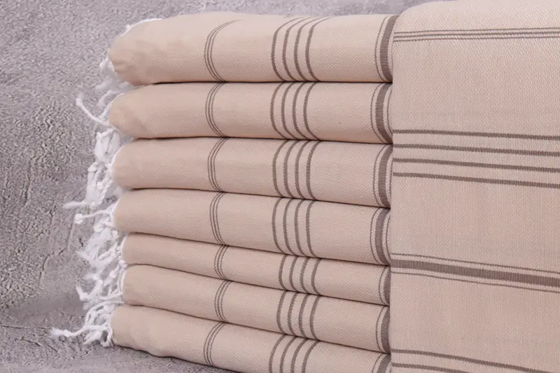 Toalla orgánica, toalla de playa orgánica, peshtemal a rayas, 40x71 pulgadas