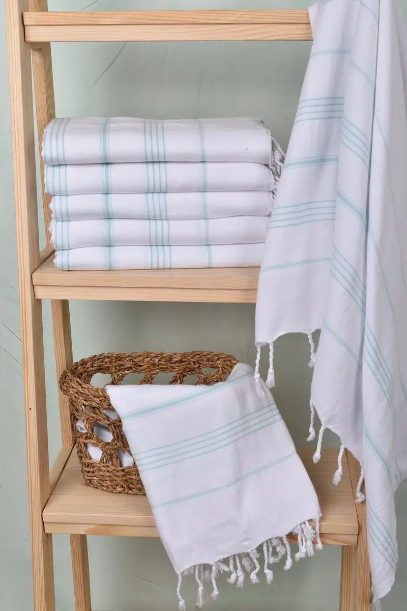 Summer Gift, Bachelorette Favor, 70x40 Cotton Striped Towel, Home Decor Gifts, Girls Weekend Favors, Valentines Day Gift For Her, Turkish bath towel - 6