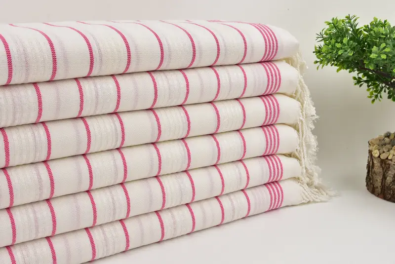Thin towel, Valentines Day Gift For Her, Turkish bath towel, Personalized Wedding Gift, Guest Towel, 70x40 Cotton Striped Towel, Personalize Gift - 3