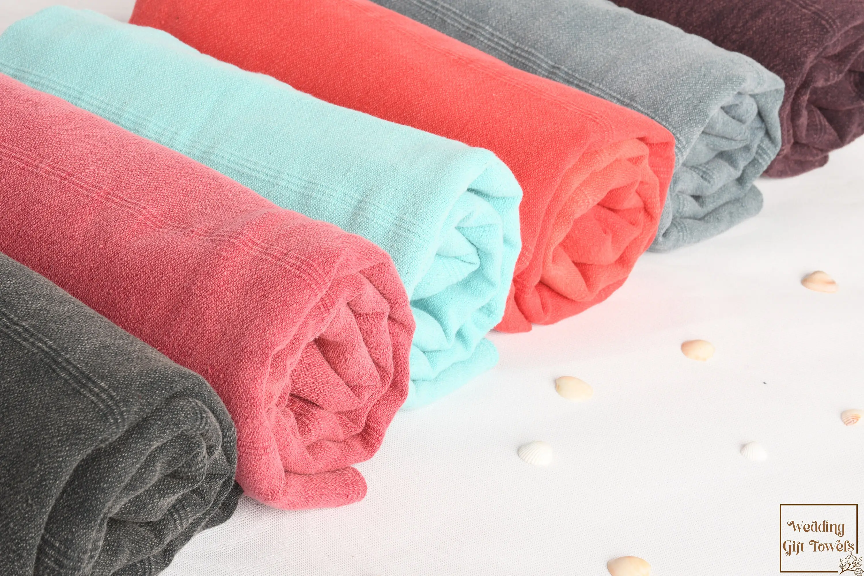 Cotton Stonewashed Towel Personalized Gift, 36x67 Inches - 1