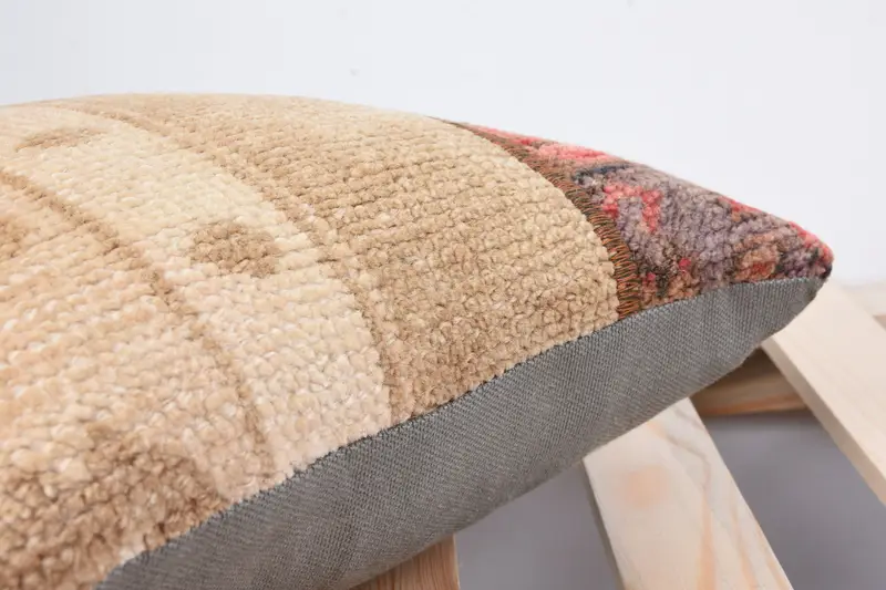 Garden Pillow Sham, Turkish Rugs Cushion Cover, Pillow Case, Vintage Kilim Throw Pillow, Home Decor Pillow, Throw Kilim Pillow, 12x12 Brown Pillow - 7