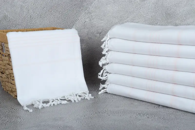 Hammam towel, Turkish Bath Towel USA, Absorbent Turkish towel, 70x40 Cotton Striped Towel, Lightweight towel, Bridal Shower Gifts, Spa Gift Towel - 3