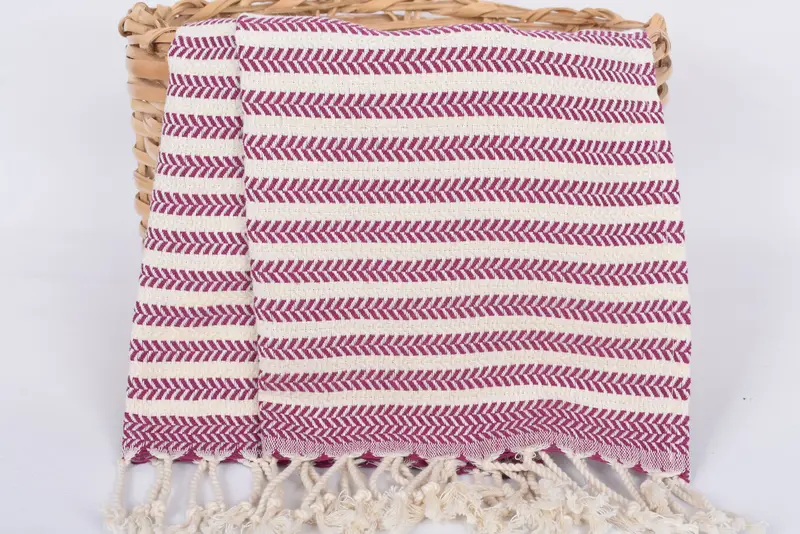 Wedding Favors, Personalized Home Gift Wedding, Monogrammed Hand Towel, Small Bath Towels, Best Friend Gift Ideas, 40x18 Cotton Chevron Towel - 5