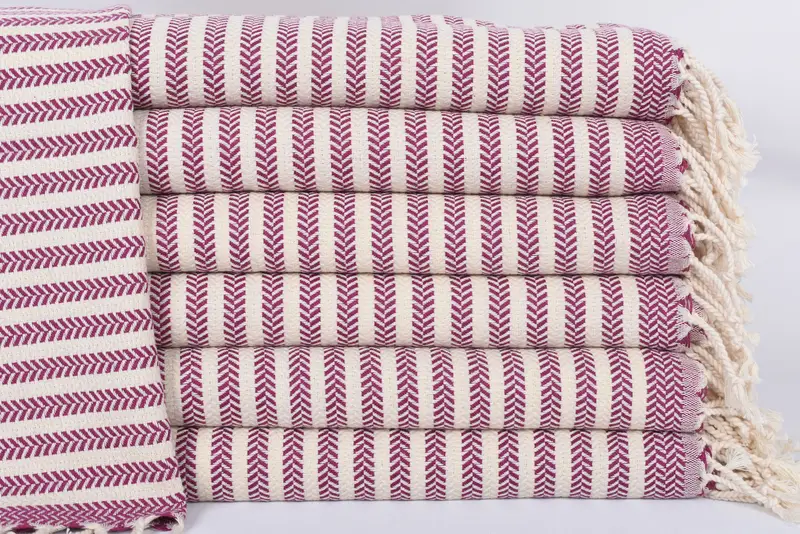 Wedding Favors, Personalized Home Gift Wedding, Monogrammed Hand Towel, Small Bath Towels, Best Friend Gift Ideas, 40x18 Cotton Chevron Towel - 1