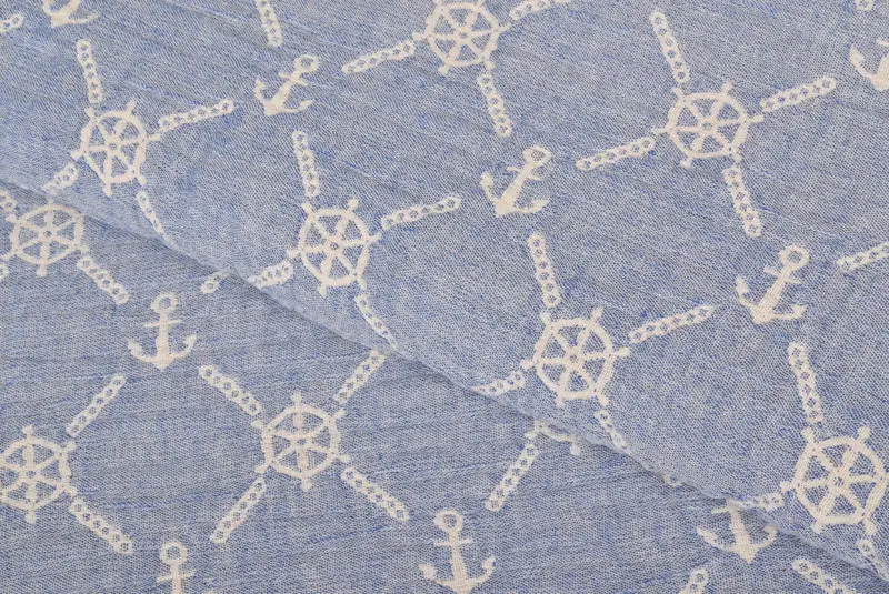 Woven Blanket, Boyfriend Christmas Gift, Beach Wedding Favor, Turkish Blanket Throw, Bedspread, Bachelorette Gifts, 88x68 Cotton Marine Design Towel - 7