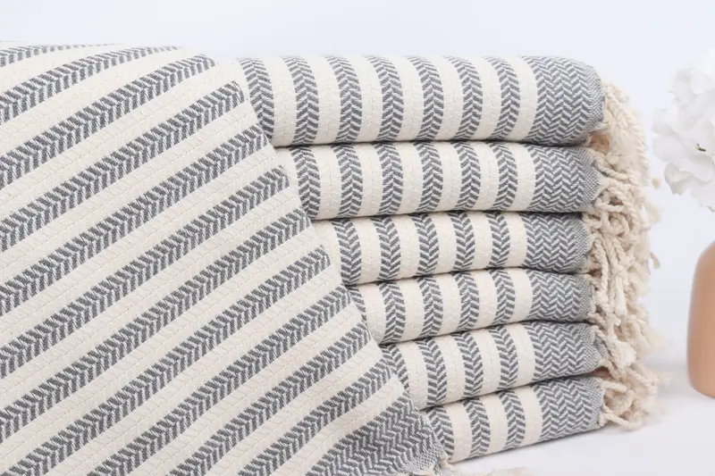 Handmade Gift, Custom Beach Towels, 70x40 Cotton Chevron Towel, Large Turkish Towel, Bachelorette Party Gifts, Valentines Day Gift For Him - 1