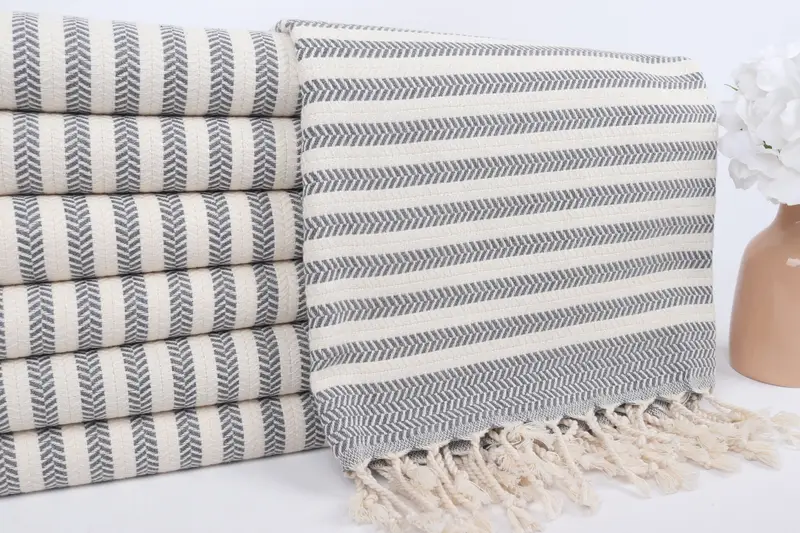 Handmade Gift, Custom Beach Towels, 70x40 Cotton Chevron Towel, Large Turkish Towel, Bachelorette Party Gifts, Valentines Day Gift For Him - 2