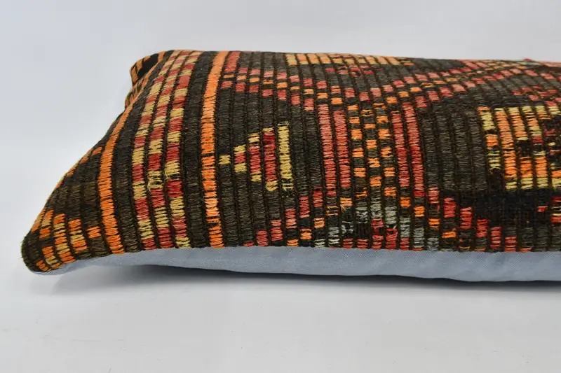 Nautical Throw Pillow Case, Ikat Pillow Sham, Cushion Case, Handmade Kilim Cushion, Interior Designer Pillow, 16x48 Red Pillow, Pillow for Couch - 6
