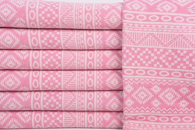 Turkish Towel USA, Personalized Gift For Her, Bridal Shower Favors, 68x36 Cotton Geometric Towel, Personalized Turkish Towel, Turkish Bath Towel Set - 2