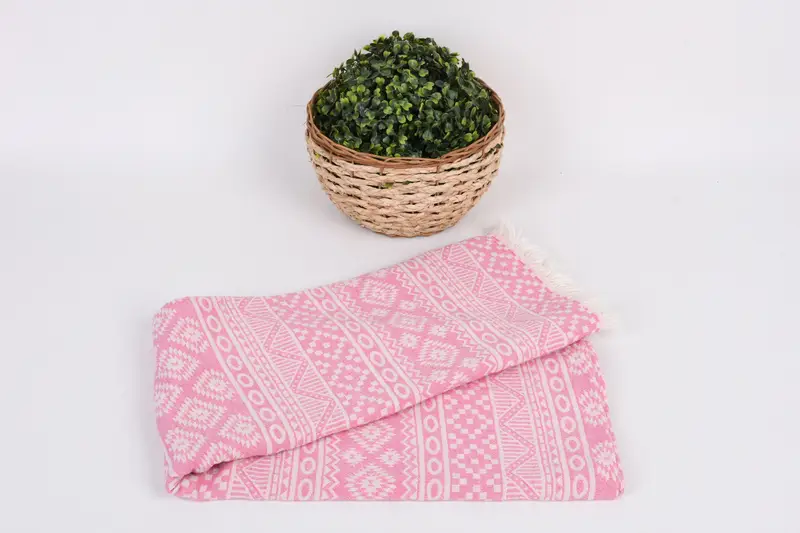 Turkish Towel USA, Personalized Gift For Her, Bridal Shower Favors, 68x36 Cotton Geometric Towel, Personalized Turkish Towel, Turkish Bath Towel Set - 5
