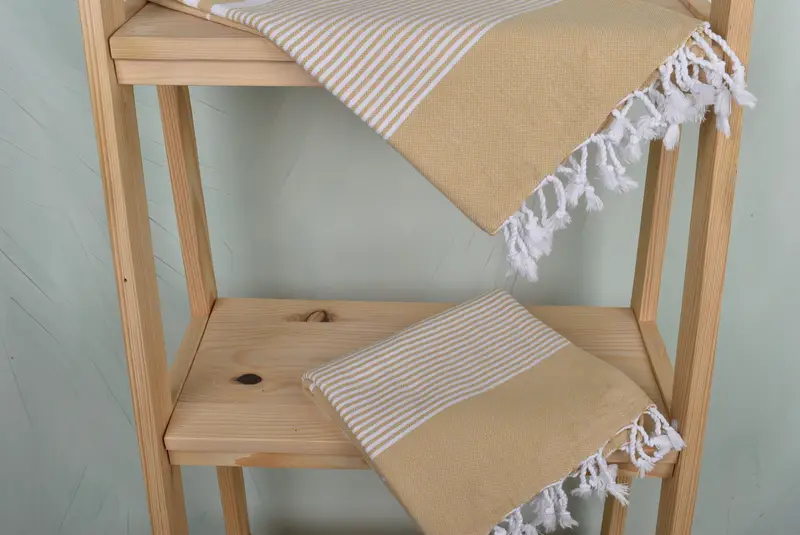 Weihnachten Geschenke, leichtes Handtuch, 70 x 40 Baumwollstreifenhandtuch, absorbierendes türkisches Handtuch, Schaltuch, Luxustuch, authentisches türkisches Hammam Peshtemal - 5