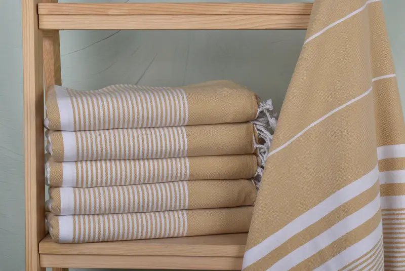 Weihnachten Geschenke, leichtes Handtuch, 70 x 40 Baumwollstreifenhandtuch, absorbierendes türkisches Handtuch, Schaltuch, Luxustuch, authentisches türkisches Hammam Peshtemal - 2