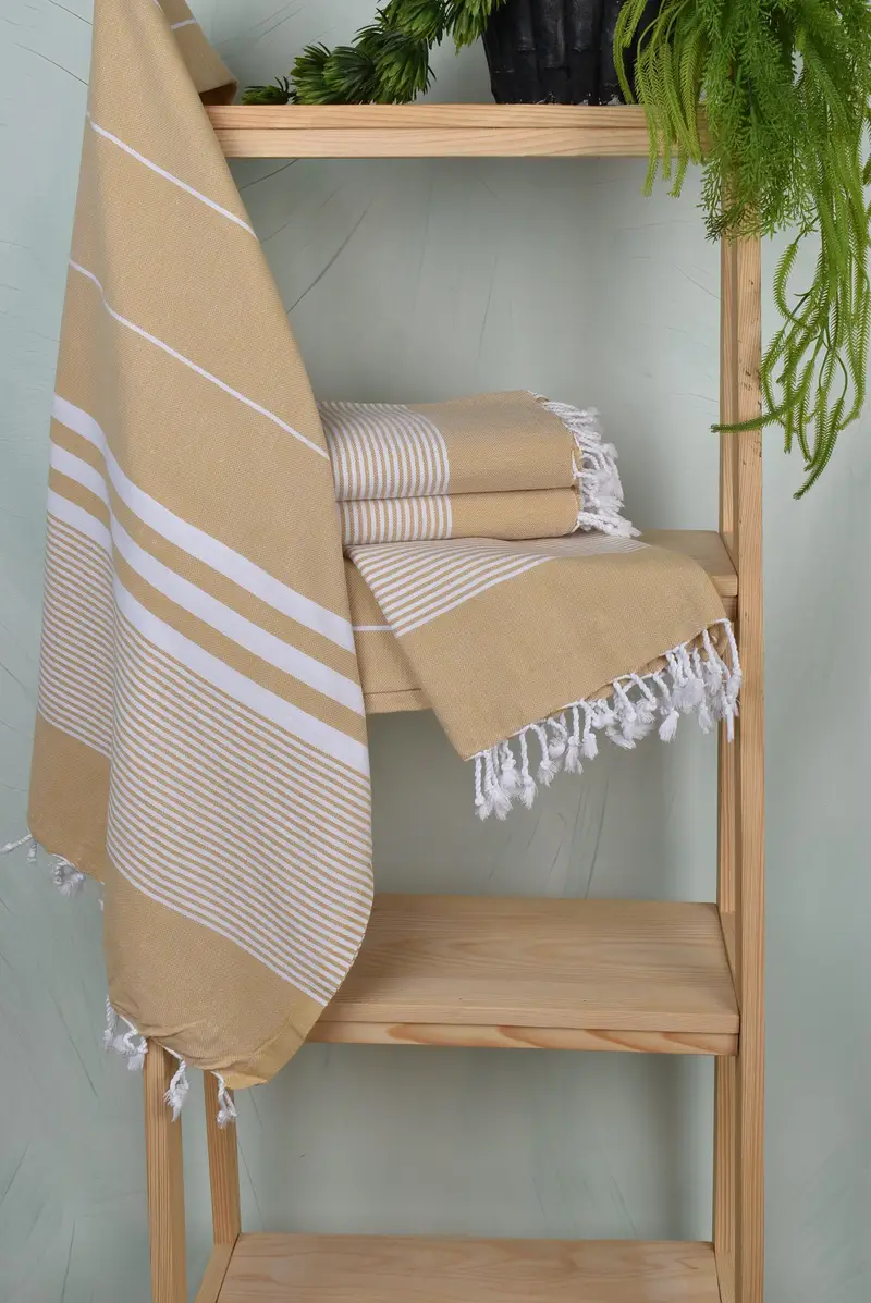 Weihnachten Geschenke, leichtes Handtuch, 70 x 40 Baumwollstreifenhandtuch, absorbierendes türkisches Handtuch, Schaltuch, Luxustuch, authentisches türkisches Hammam Peshtemal - 6