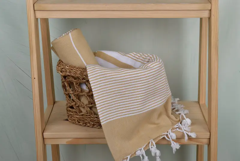 Weihnachten Geschenke, leichtes Handtuch, 70 x 40 Baumwollstreifenhandtuch, absorbierendes türkisches Handtuch, Schaltuch, Luxustuch, authentisches türkisches Hammam Peshtemal - 4