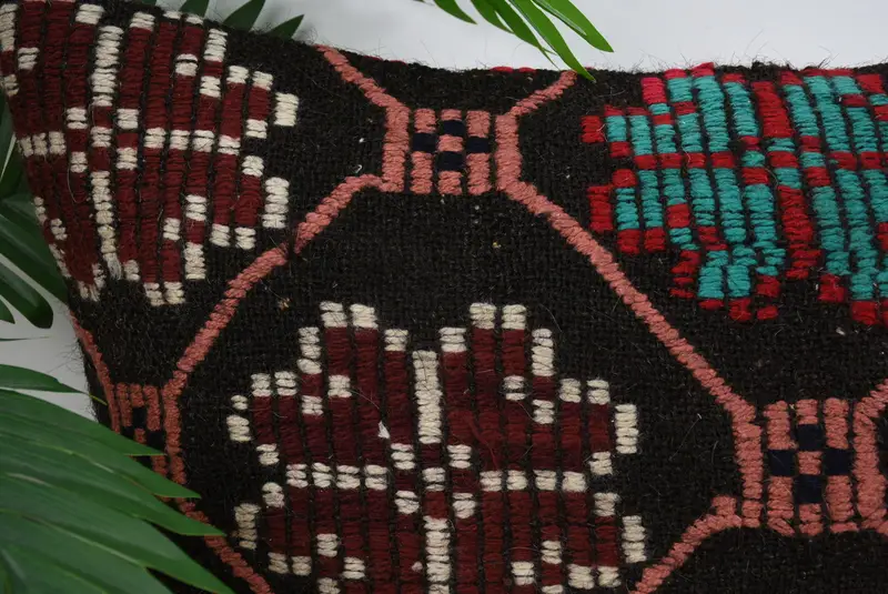 Kilim Pillow, Shabby Chic Pillow Case, 16x48 Red Cushion, Vintage Kilim Pillow, Pillow Cover, Patio Pillow, Nomadic Pillow Case, Gift Pillow - 2