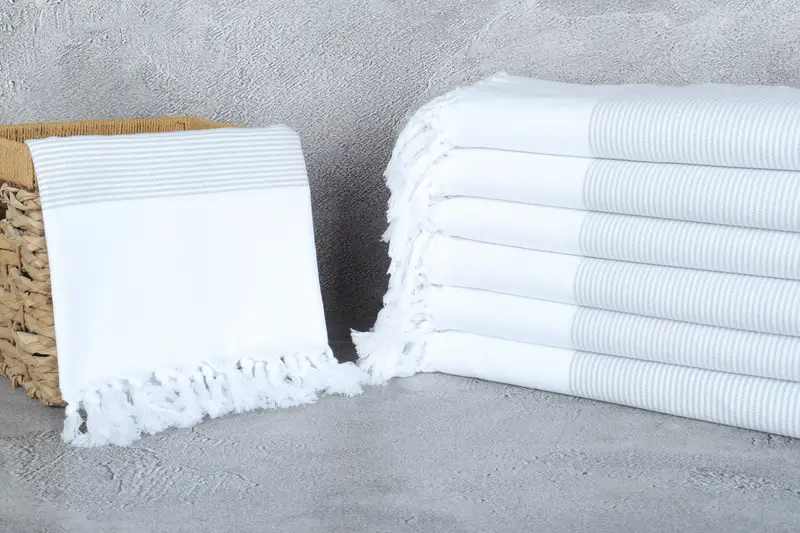 70x40 Cotton Striped Towel, Monogram Turkish Towel, Peshtemal Towel USA, Bachelor Party Gifts, Bridal Shower Gift, Soft towel, Wedding Towel - 3
