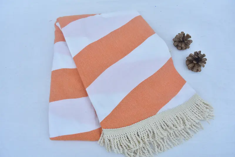 Wedding Hand Made Gift, 64x64 Cotton Striped Round Towel, Custom Beach Towel, Turkish Towel USA, Personalized Wedding Gift, Bachelorette Party Favor - 5