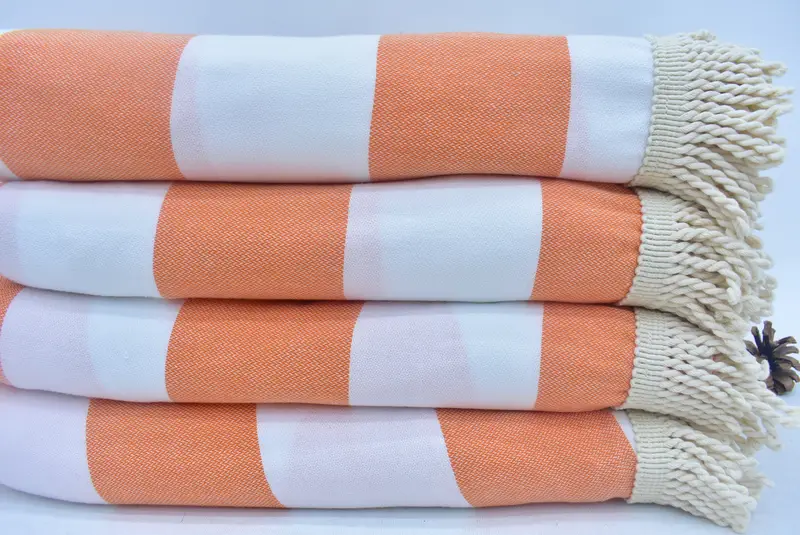 Wedding Hand Made Gift, 64x64 Cotton Striped Round Towel, Custom Beach Towel, Turkish Towel USA, Personalized Wedding Gift, Bachelorette Party Favor - 2