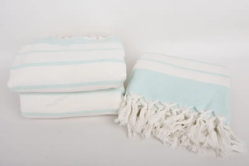 68x39 Cotton Striped Towel, Peshtemal Towel, Bridal Shower Gift, Valentines Gift, Gifts For Him, Handmade Turkish hammam towel, Embroidery Towel - 7