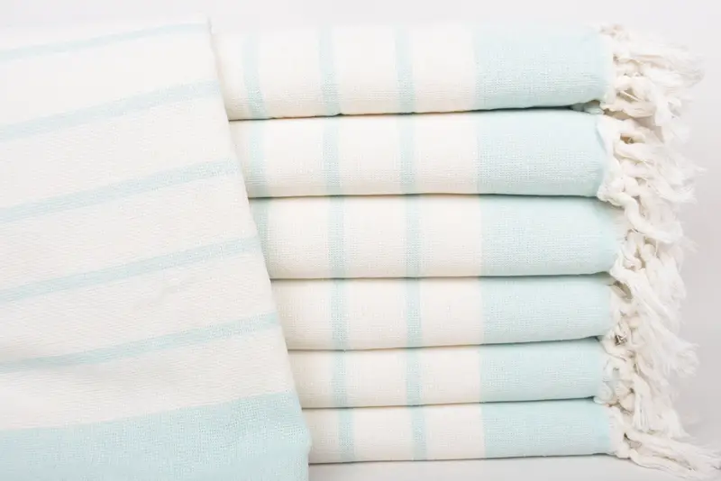 68x39 Cotton Striped Towel, Peshtemal Towel, Bridal Shower Gift, Valentines Gift, Gifts For Him, Handmade Turkish hammam towel, Embroidery Towel - 1