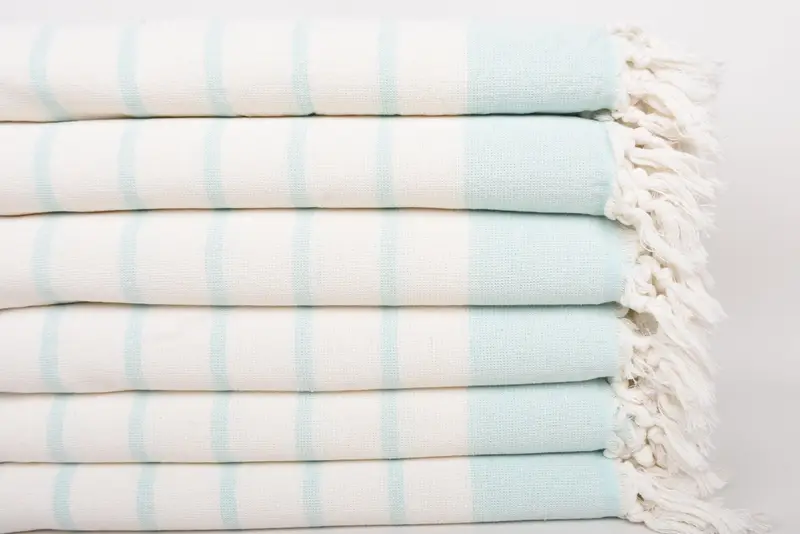 68x39 Cotton Striped Towel, Peshtemal Towel, Bridal Shower Gift, Valentines Gift, Gifts For Him, Handmade Turkish hammam towel, Embroidery Towel - 3