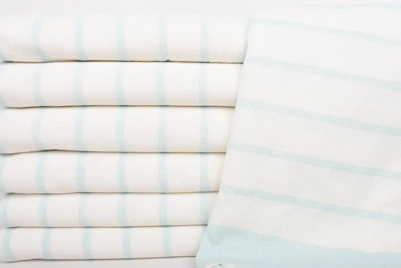 68x39 Cotton Striped Towel, Peshtemal Towel, Bridal Shower Gift, Valentines Gift, Gifts For Him, Handmade Turkish hammam towel, Embroidery Towel - 2
