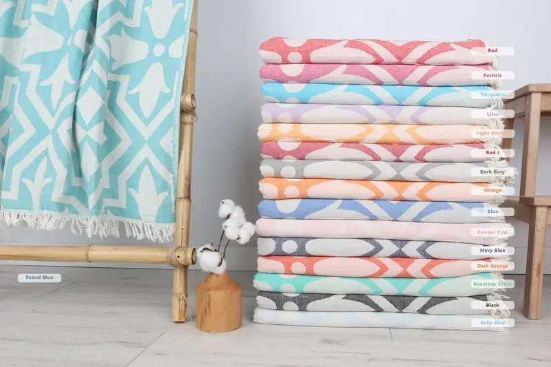 Embroidered Towel, Soft and absorbent Turkish towel, Spa Towel, Wedding Gifts Towel, Beach Towel Gift, Home Gift, 68x36 Cotton Tulip Patterned Towel