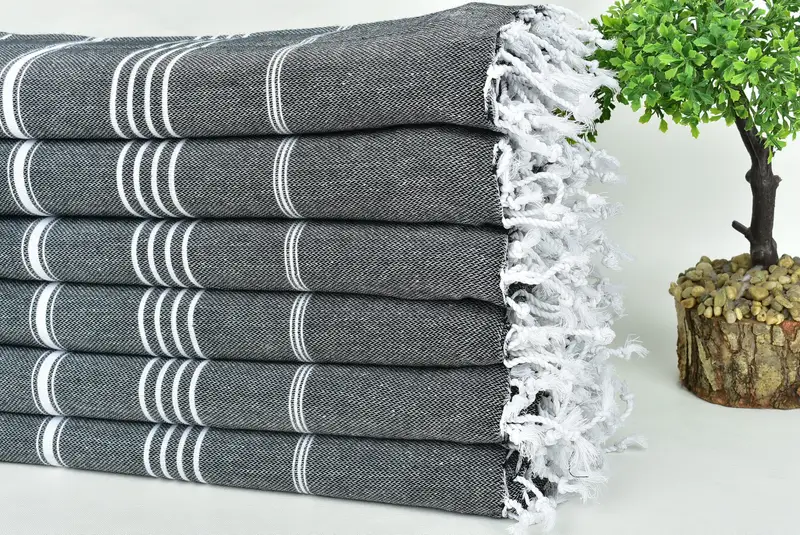 88x60 Cotton Striped Towel, Bachelorette Party Gifts Bridesmaids, Bachelorette Gifts, Housewarming Gift, Wedding Favors, Organic Beach Blanket - 3