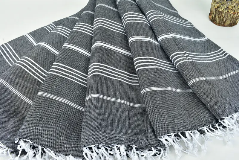 88x60 Cotton Striped Towel, Bachelorette Party Gifts Bridesmaids, Bachelorette Gifts, Housewarming Gift, Wedding Favors, Organic Beach Blanket - 4