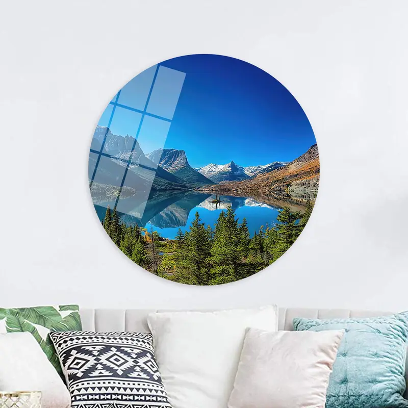 Stunning Saint Mary Lake Canvas: Montana Nature Landscape Art