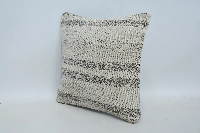 Kilim Pillow, Pillow Sham, Pillow for Sofa, Home Decor Pillow, Neutral Pillow, 12x12 Beige Cushion, Garden Pillow Sham, Bright Pillow Cover - 4