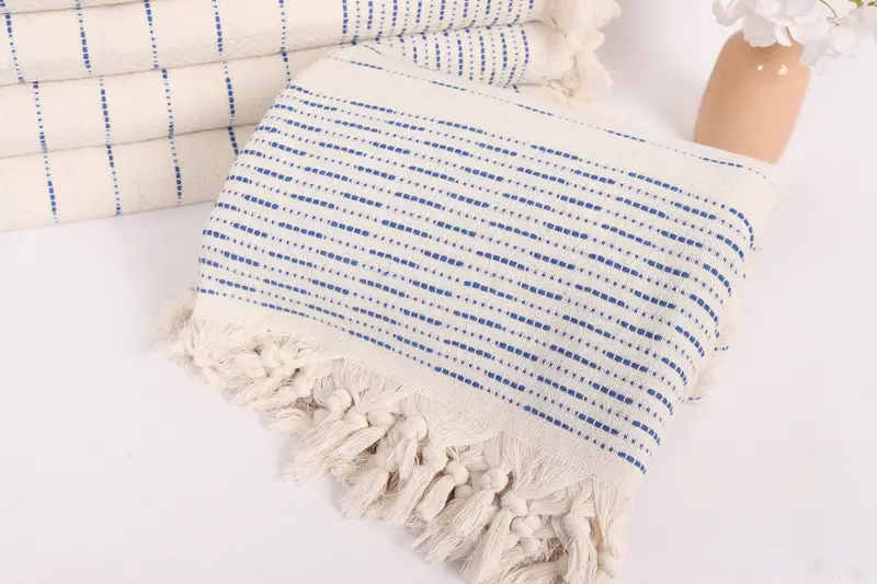 98x92 Baumwoll gestreiftes Designtuch, bestes Hochzeitsgeschenk, benutzerdefinierte Decke, Geschenk des Hochzeitstages, Bettbedeckung, gewebte Wurfdecke, Brautjungferngeschenk - 4