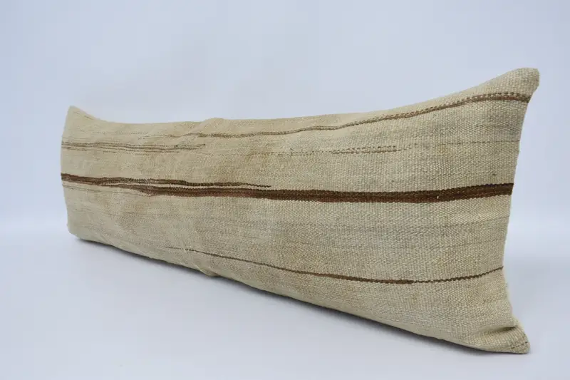 16x48 Beige Pillow Case, Kilim Pillow, Throw Kilim Pillow, Cushion Case, Ethnic Pillow Cover Pillow Cover, Home Decor Pillow - 4