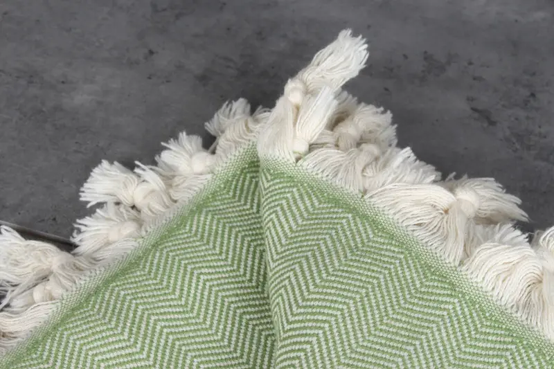 Couch Throw, Decorative Blanket, Bachelorette Party Favors, Wedding Favors, Shower Curtain, 100x80 Cotton Herringbone Towel, Monogram Beach Blanket - 5