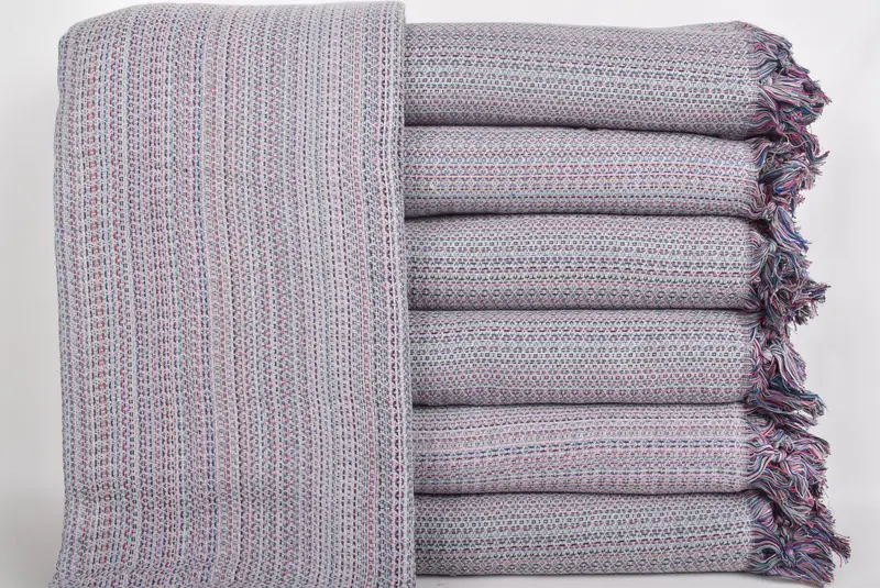 90x88 Cotton Colorful Diamond Towel, Throw Blanket, Shower Curtain, Bride Gift, Beach Theme Bachelorette Party, Bachelorette Gifts, Bridesmaid Gifts - 1