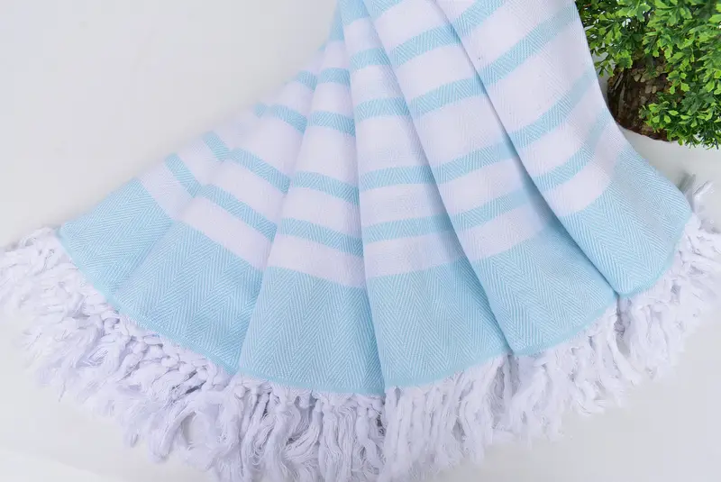 Organic Beach Towel, Peshtemal Towel, Guest Towel, Best Friend Christmas Gift, 68x36 Cotton Chevron Towel, Turkish hand towel, Large Turkish Towel - 4