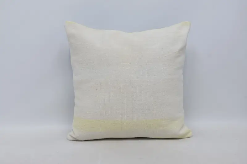 Garden Pillow, 22x22 Beige Pillow Sham, Sustainable Cushion, Vintage Kilim Pillow, Interior Designer Pillow, Boho Pillow Sham Cover, Cushion Cover - 2