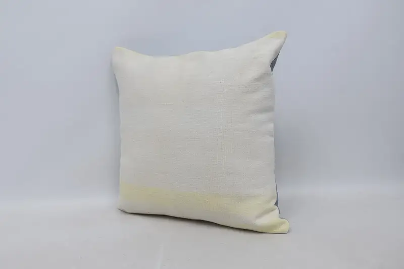 Garden Pillow, 22x22 Beige Pillow Sham, Sustainable Cushion, Vintage Kilim Pillow, Interior Designer Pillow, Boho Pillow Sham Cover, Cushion Cover - 4