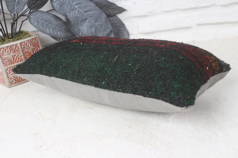 Turkish Kilim Pillow, Luxury Pillow Cover, Vintage Kilim Throw Pillow, Home Decor Pillow, Pillow Sham, 8x16 Red Pillow Cover, Luxury Pillow Case - 6