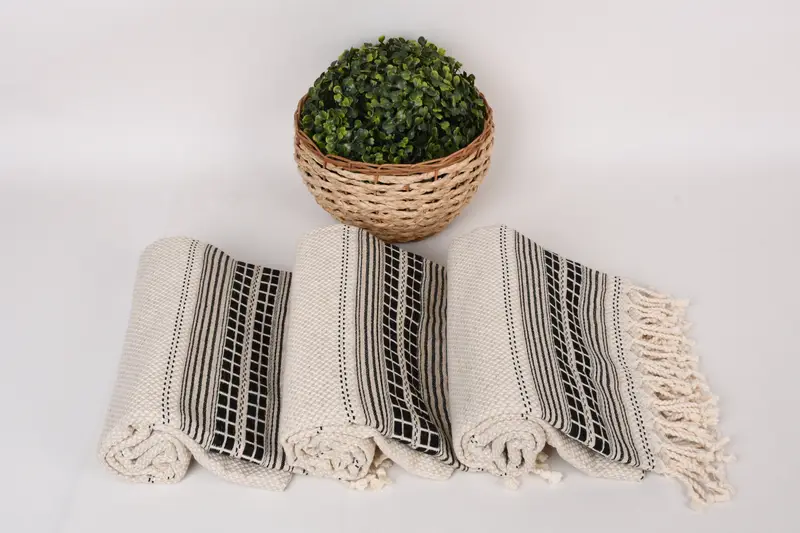 Gift For Her, 68x40 Linen Striped Towel, Unique Wedding Gift, Home Decor Gifts, Turkish Bath Towel Set, Monogrammed Beach Towel, Home Gift - 8